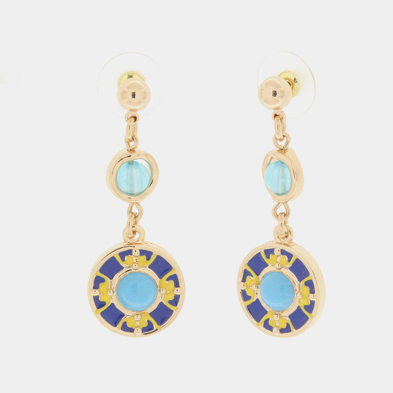 Orecchini in Metallo con pendente maiolica — collezione CALTAGIRONE