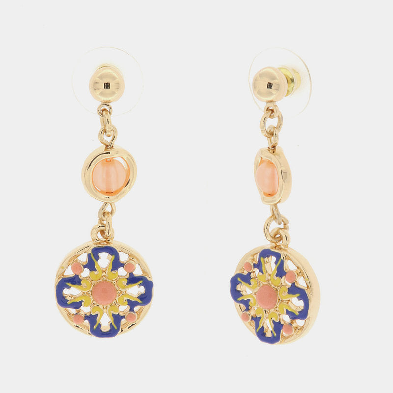 Orecchini in Metallo con pendente maioliche — collezione CALTAGIRONE