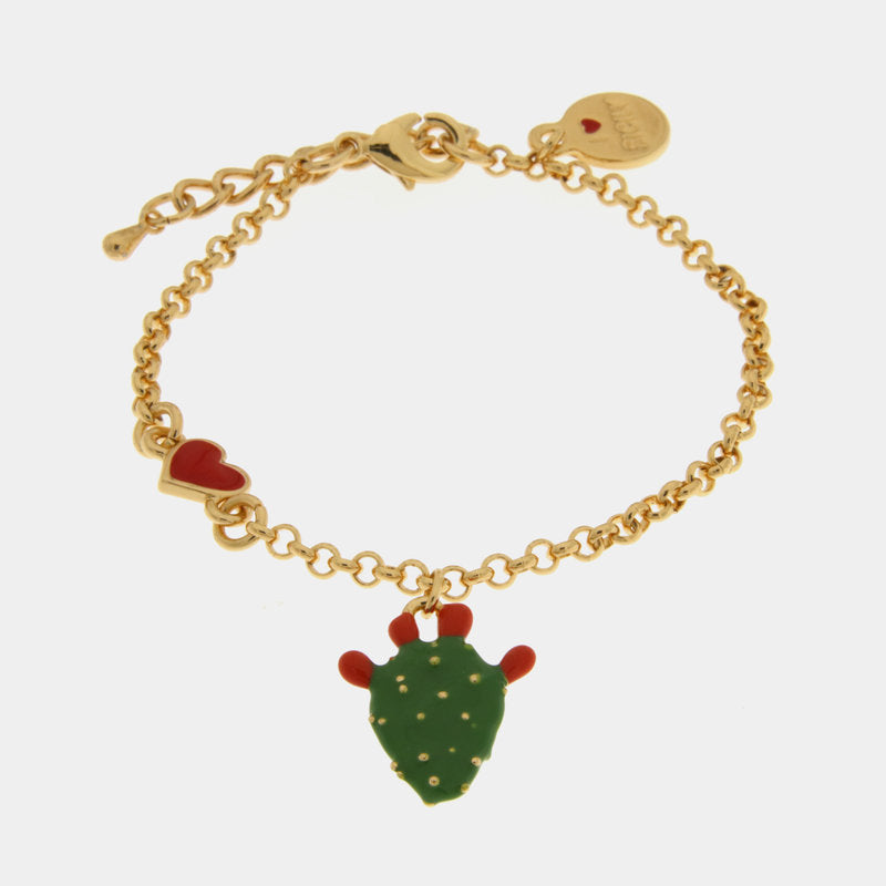Bracciale in Metallo con cactus — collezione ETNA