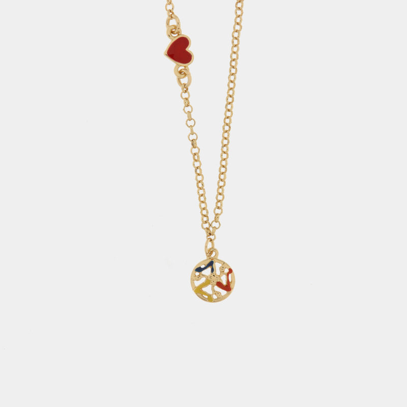 Collana in Metallo con cuoricino e trinacria pendente — collezione ETNA