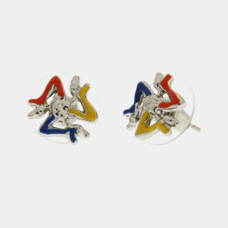 Orecchini in Metallo con trinacria a lobo — collezione ETNA