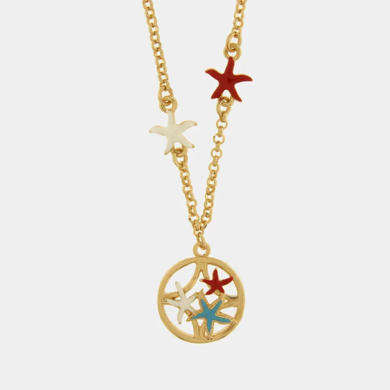 Collana in Metallo con stelle marine colorate — collezione FIORI DI LAVA