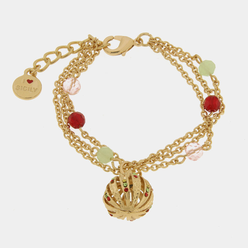 Bracciale in Metallo multiflp con pendente zirconato — collezione PANAREA