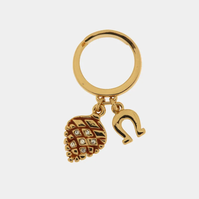 Anello in Metallo con pigna e ferro di cavallo — collezione PIGNA