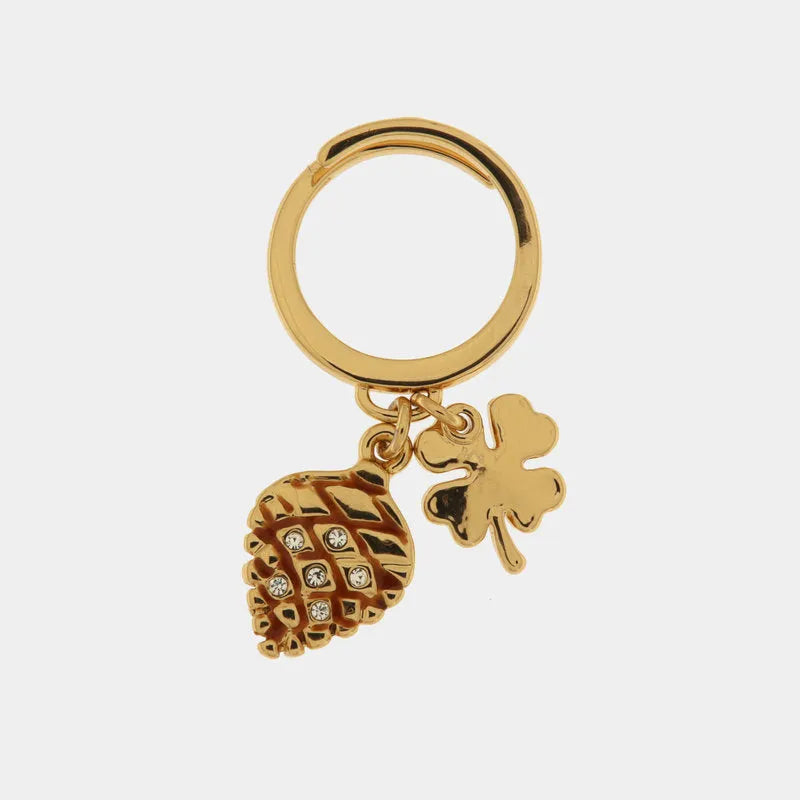 Anello in Metallo con pigna e quadrifoglio — collezione PIGNA