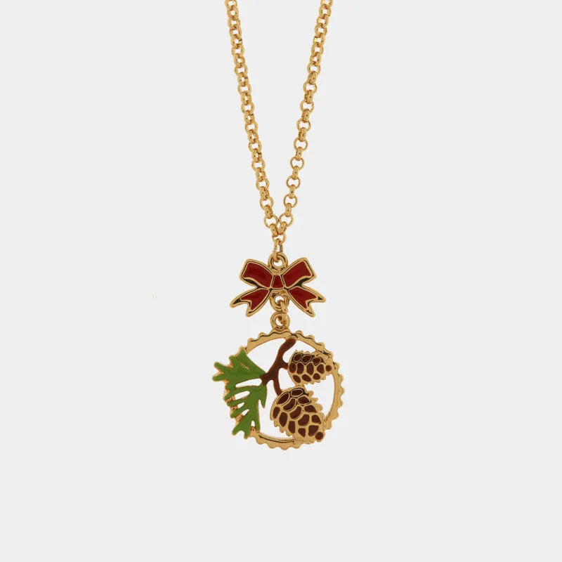 Collana in Metallo con pigna pendente — collezione PIGNA