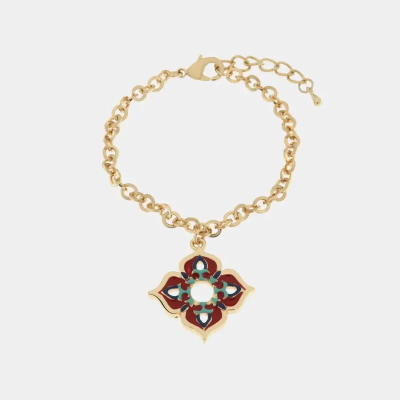 Bracciale in Metallo con maioliche colorate a forma di croce — collezione SACRO