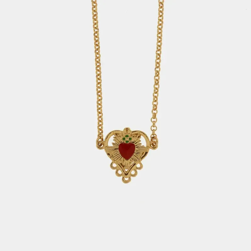 Collana in Metallo con cuore sacro — collezione SACRO