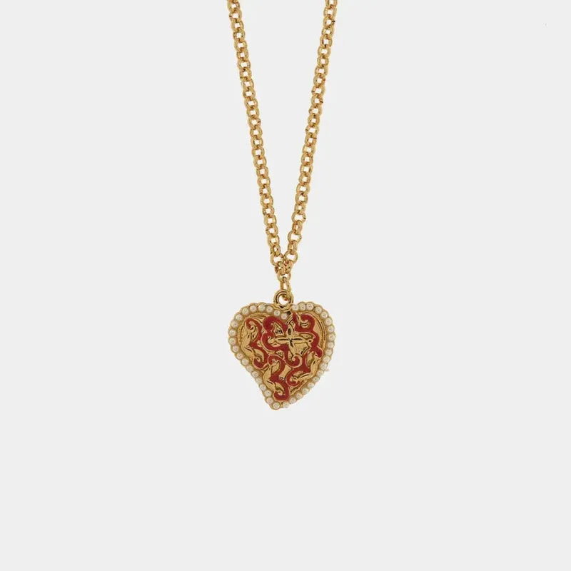 Collana in Metallo con cuore sacro — collezione SACRO