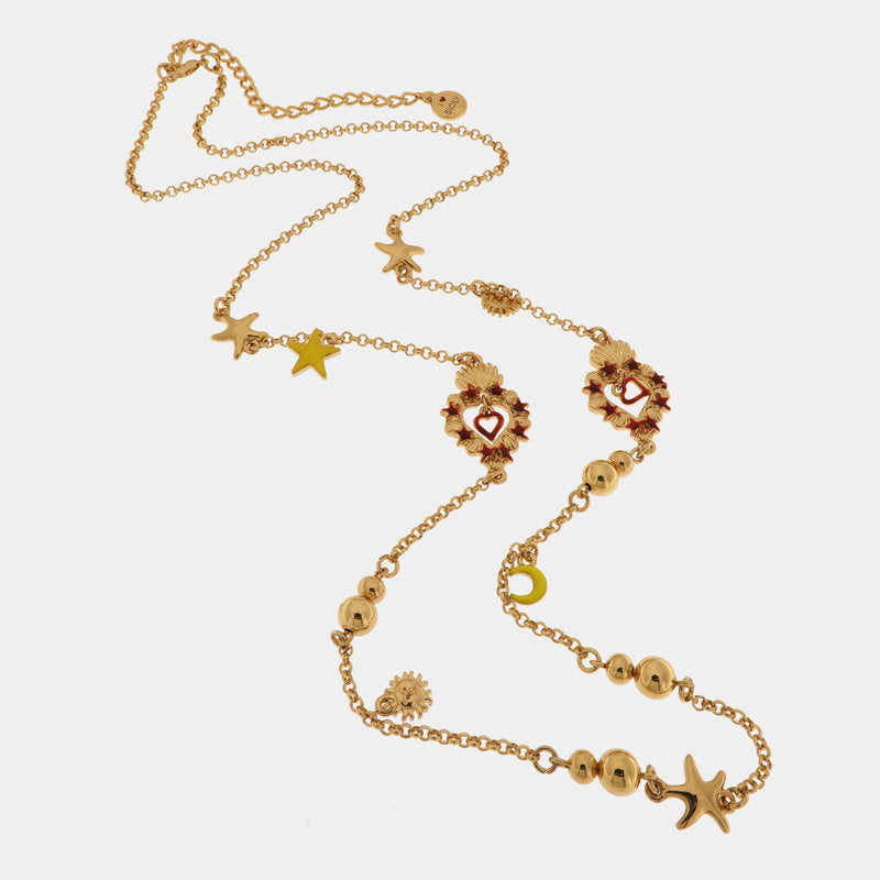 Collana in Metallo con cuori sacri e stelle — collezione SACRO