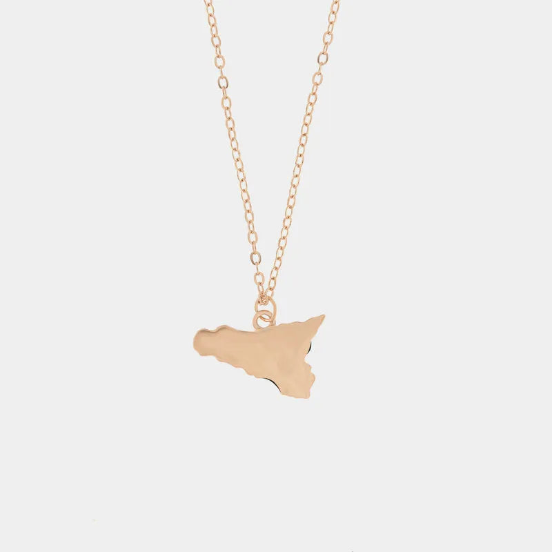 Collana in Argento 925 con regione Sicilia — collezione SICILY 925