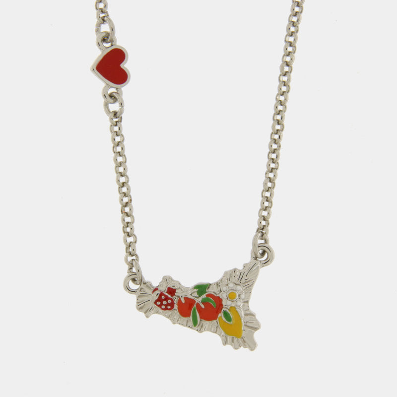 Collana in Metallo con sicilia — collezione TAORMINA